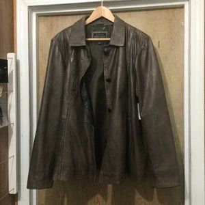 NWT Boutique Of Leathers Canada buttery soft brown leather jacket size 5XL